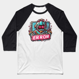 Retro Gaming Error Baseball T-Shirt